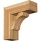Ekena Millwork Legacy Block Rough Sawn Bracket w/ Offset Brace, Western Red Cedar, 8"W x 22"D x 22"H BKT0806X22X22LEC05RWR - alternate 1